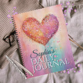 Carnet Sparking Watercolor Heart For Every Thought