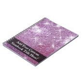 Carnet Sparkle Look rose (Côté gauche)