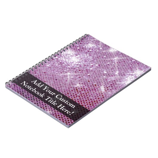 Carnet Sparkle Look rose (Côté gauche)