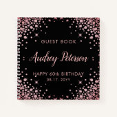Carnet Sparkle Rose Gold Parties scintillant 60e annivers (Devant)
