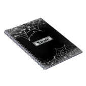 Carnet Sparkling Spiderwebs Halloween Glam gothique (Côté Droit)