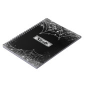 Carnet Sparkling Spiderwebs Halloween Glam gothique (Côté gauche)