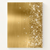 Carnet Sparkly Glittery Gold Foil Nom de la fille (Dos)