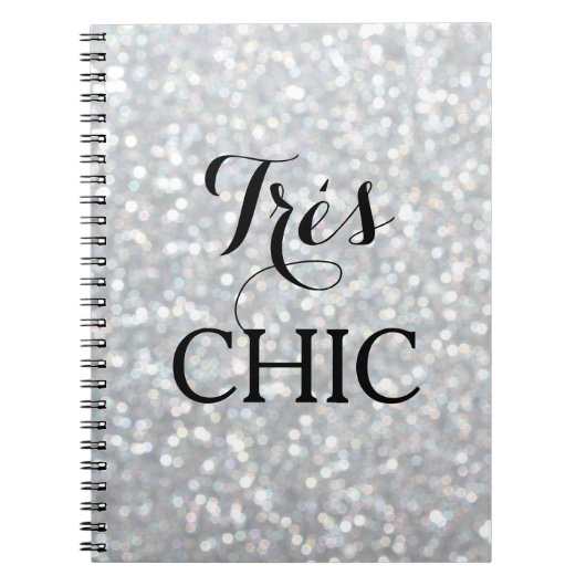 Carnet Sparkly Silver TRÈS CHIC (Devant)