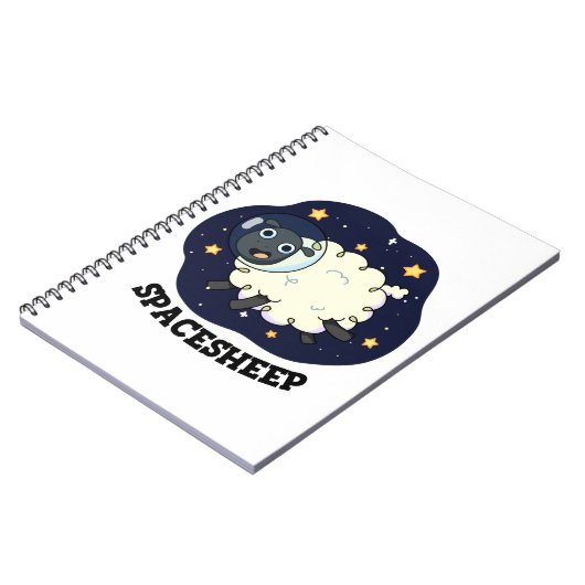 Carnet Spatial Sheep Drôle Astronaut Sheep Pun (Côté gauche)
