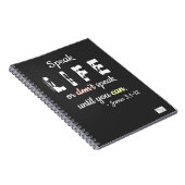 Carnet Speak Life or Don't Speak = Spiral Photo Notebook (Côté Droit)