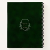 Carnet Spécimen botanique de tulipe vintage avec monogram (Dos)
