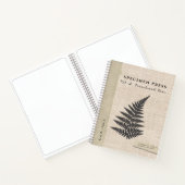 Carnet Specimen Press: Fossil Fern Linen Look Organic (Intérieur)