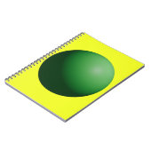 Carnet Sphère verte sur jaune (Côté gauche)