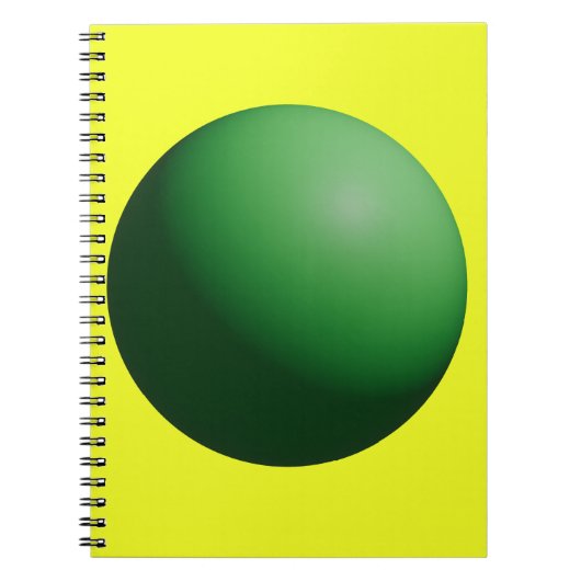 Carnet Sphère verte sur jaune (Devant)