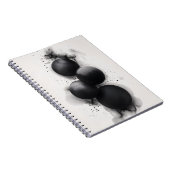 Carnet Sphères noires Art abstrait moderne (Côté Droit)