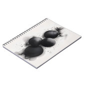 Carnet Sphères noires Art abstrait moderne (Côté gauche)