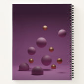 Carnet Sphères violet et or flottantes (Dos)