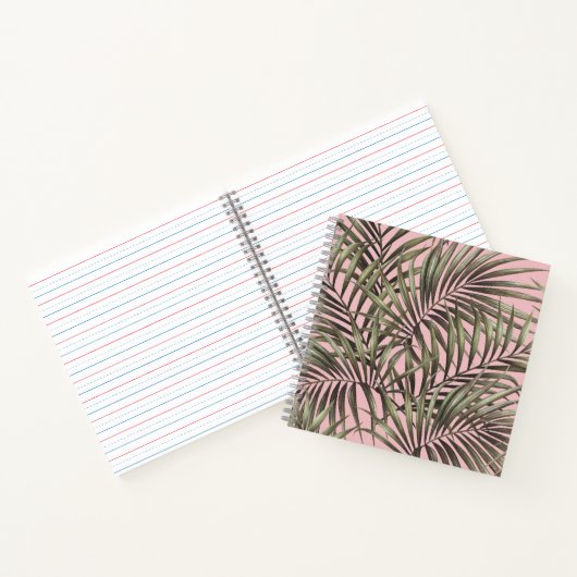 Carnet sphérique de feuille de palme tropicale (Intérieur)