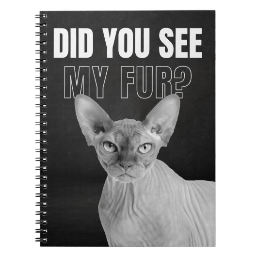 Carnet Sphynx Cat Sarcastic Fur Humor Illustration (Devant)