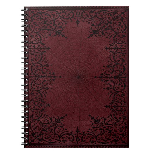 Carnet Spider Witch | Imaginaire rouge foncé Spiderweb fl (Devant)