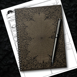 Carnet Spider Witch Suede Imaginaire Spiderweb Flourish
