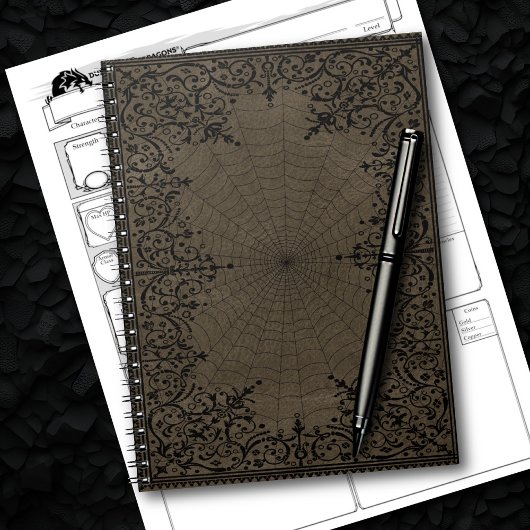 Carnet Spider Witch | Suede Imaginaire Spiderweb Flourish