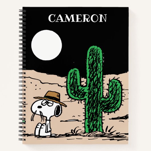 Carnet Spike dans un désert illuminé par la Lune (Devant)