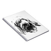 Carnet Spinone – Portrait de tête de chien à l'enc (Côté Droit)