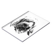 Carnet Spinone – Portrait de tête de chien à l'enc (Côté gauche)