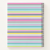 carnet spiral 8,5 x 11 Bande brillante et joyeuse (Dos)