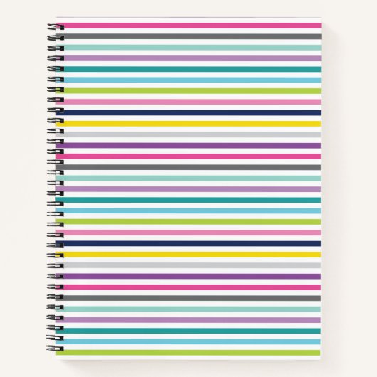 carnet spiral 8,5 x 11 Bande brillante et joyeuse (Devant)