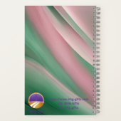 Carnet spiral A5 rose et vert Abstrait (Verso)