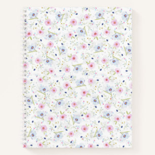 Carnet spiral à la fleur