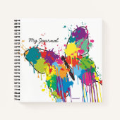Carnet Spiral à papillon Abstrait (Devant)