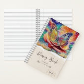 Carnet spiral à papillon floral - Personnalisé (À l'intérieur)