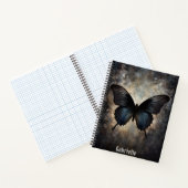 Carnet spiral à papillon gothique noir (Intérieur)