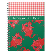 Carnet spiral à personnaliser : Baguettes rouges m (Devant)