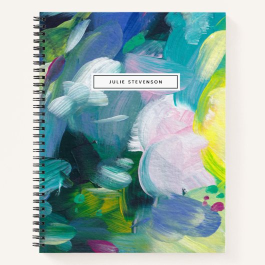 Carnet spiral à pinceau coloré (Devant)