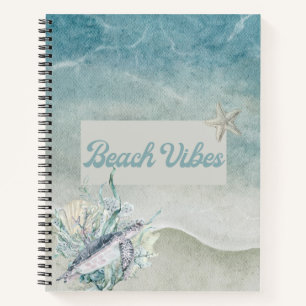 Carnet Spiral à thème de la plage de la tortue de