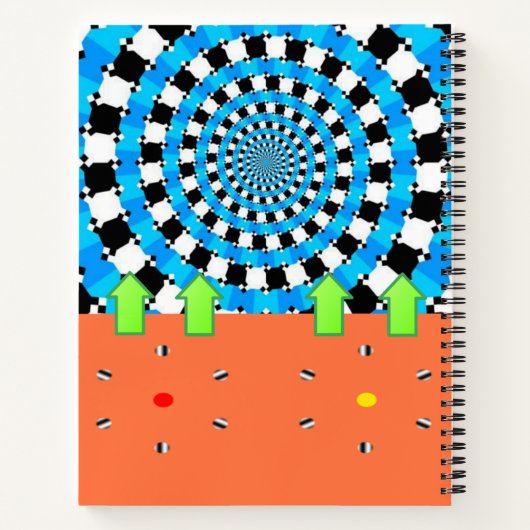 Carnet spiral Abstrait Bleu orange (Dos)