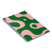 Carnet spiral Abstrait rose et vert super (Côté Droit)