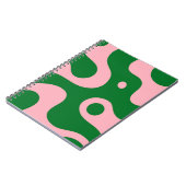 Carnet spiral Abstrait rose et vert super (Côté gauche)