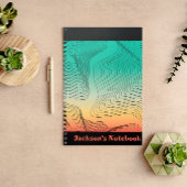 Carnet spiral Abstrait vert et orange