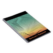 Carnet spiral Abstrait vert et orange (Côté Droit)