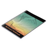 Carnet spiral Abstrait vert et orange (Côté gauche)