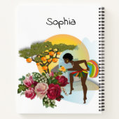 Carnet Spiral Africaine Femme Rose Floral (Dos)