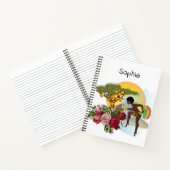 Carnet Spiral Africaine Femme Rose Floral (Intérieur)