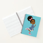 Carnet Spiral avec caractère marron pour les fille (Intérieur)