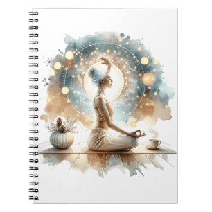 Carnet Spiral avec femme en pose de yoga