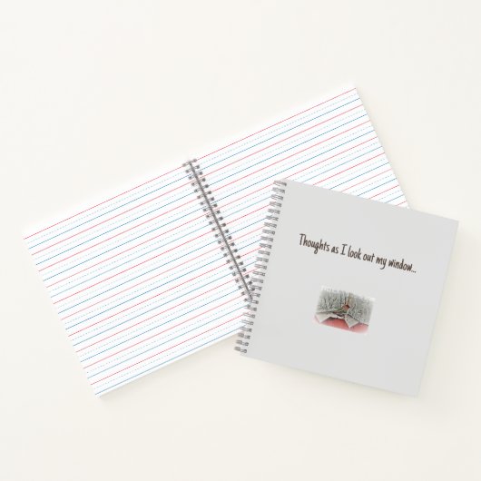 Carnet spiral avec photo d'une finche (Intérieur)