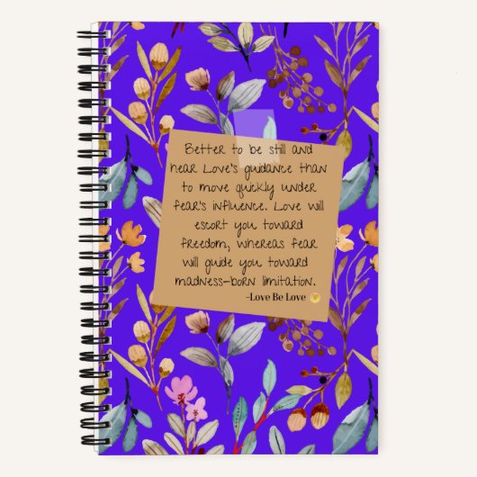 Carnet spiral avec une citation inspirante sur la (Recto)