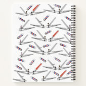 Carnet Spiral Barber Poteau Clippers (Dos)