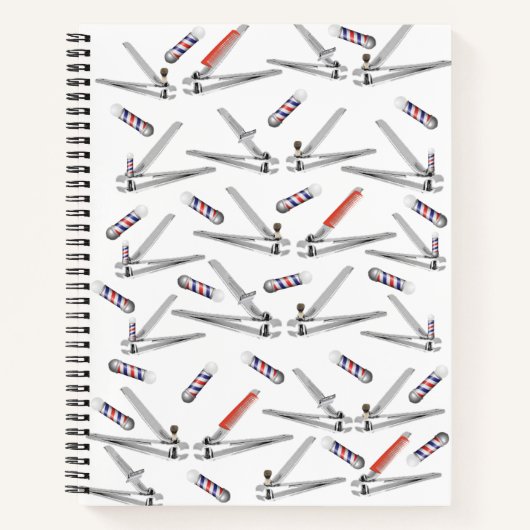 Carnet Spiral Barber Poteau Clippers (Devant)