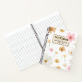 Carnet spiral blanc et beige Floral (Intérieur)